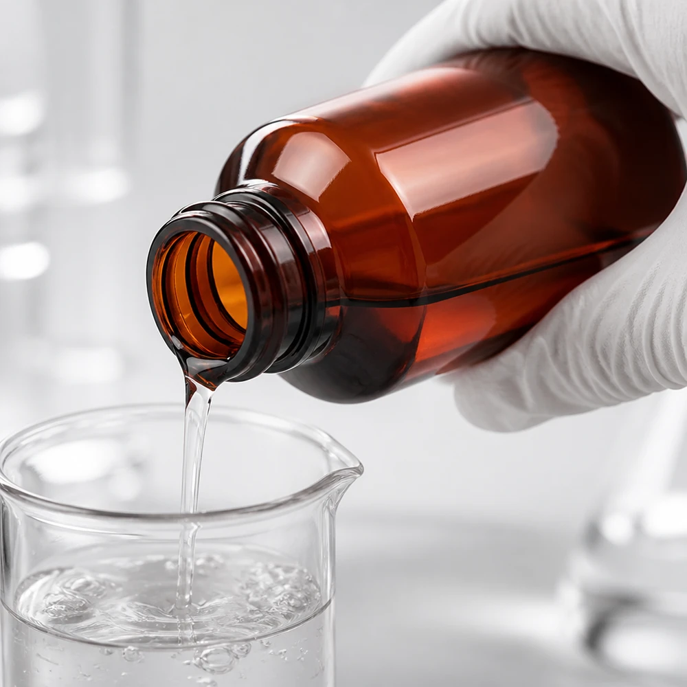 Kompakte 100ml PET Flasche braun für Laborflüssigkeiten mit kindersicherem Originalitätsverschluss