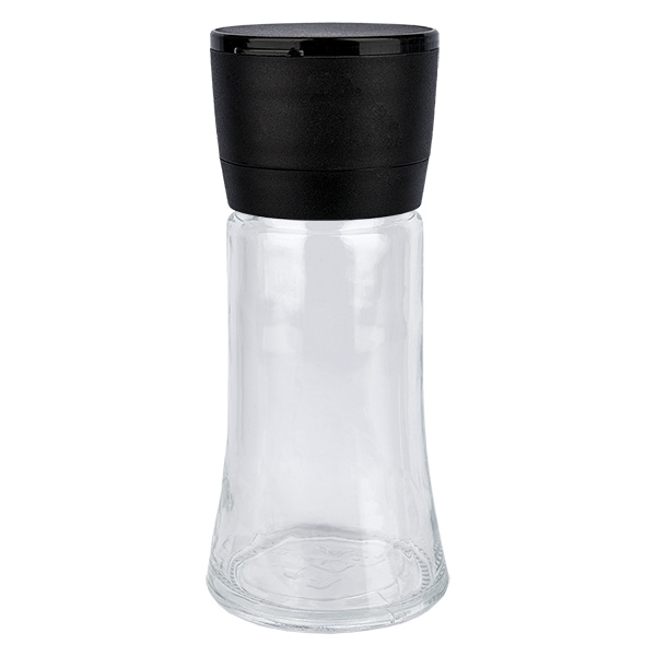 Salt-/krydderikrukke 95 ml med kværn (grov) sort Salt-/krydderikrukke 95 ml med kværn (grov) sort