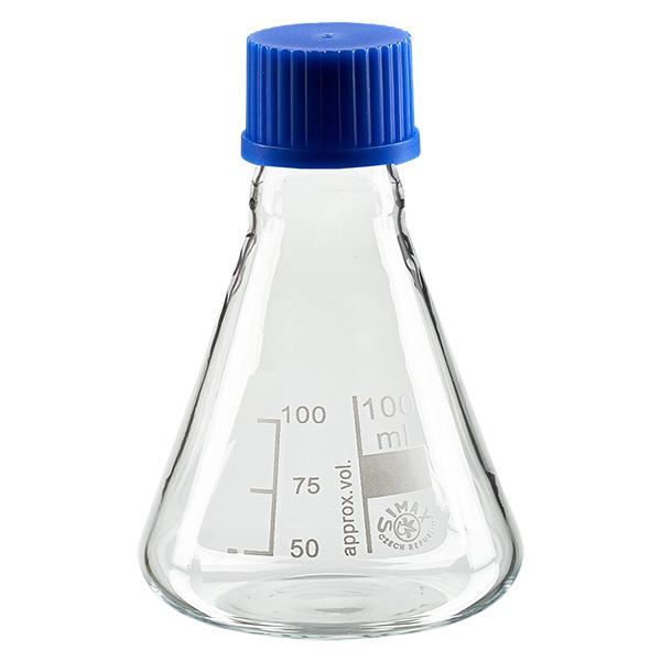 Erlenmeyer-kolbe 100 ml med skruelåg