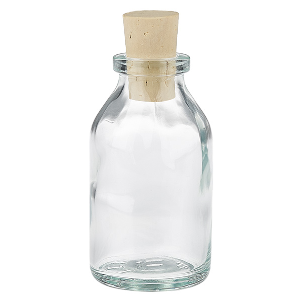 Klar glasflaske 20ml med kork 11/14mm