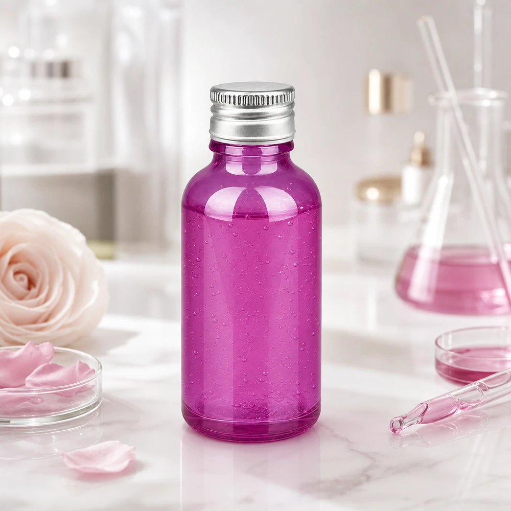 30 ml flaske 11 mm skruelåg aluminium-sølv standard PurpleLine.UT18/30 Lilla glasflaske 30 ml med aluminiumshætte til laboratoriebrug og kosmetikproduktion