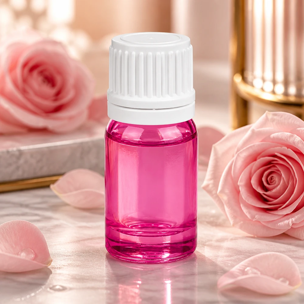 5ml flaske 11mm skruelåg hvid Originality skruelåg PurpleLine UT18/5 Kompakt 5 ml PurpleLine-flaske med 11 mm skruelåg til præcis dosering af serum