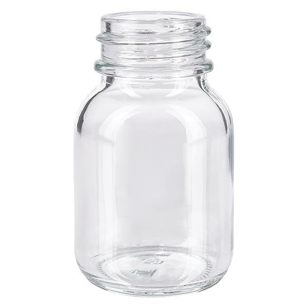 50 ml flaske med bred hals, klart glas 50 ml flaske med bred hals, klart glas