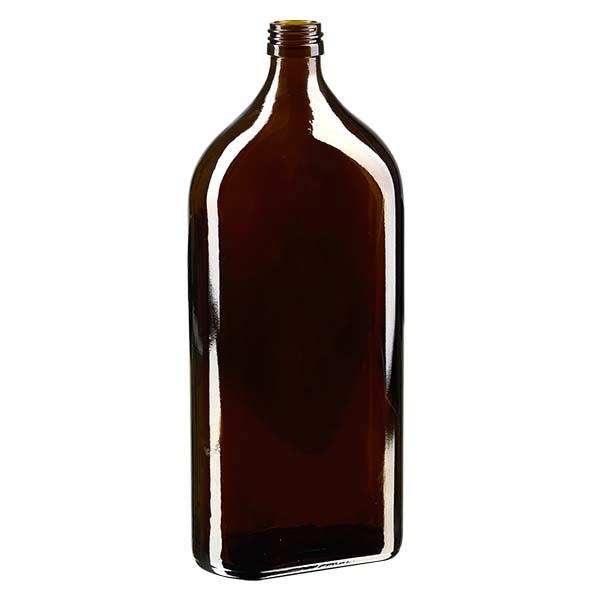 1000 ml Meplat-flaske brun PP28 1000 ml Meplat-flaske brun PP28