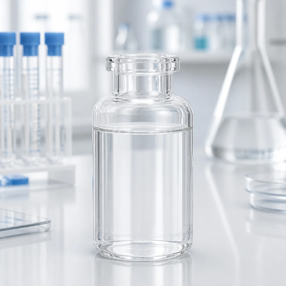 Injektionsflaske i klart glas 30 ml Sterile Injektionsflasche aus Klarglas 30ml Füllvolumen für Medikamente und Wirkstoffe