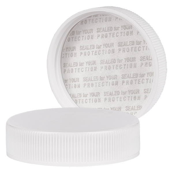 Skruelåg 38mm hvid SFYP til Petpacker. Rillet. Til PET-skruedåser med 38 mm gevind (art. nr. 104815). Skruelåg 38mm hvid SFYP til Petpacker. Rillet. Til PET-skruedåser med 38 mm gevind (art. nr. 104815).