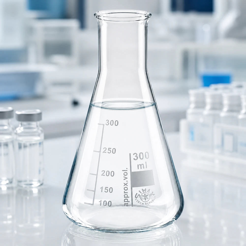 Erlenmeyer-kolbe 300 ml med smal hals Erlenmeyer-kolbe 300 ml med smal hals