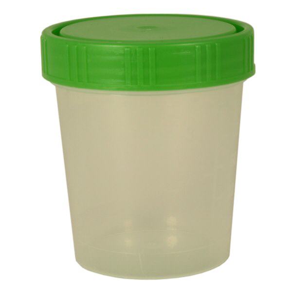 Urinbæger natur 125 ml med grønt skruelåg