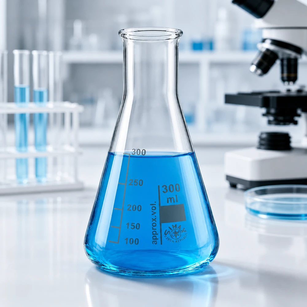 Erlenmeyer-kolbe 300 ml med smal hals Erlenmeyer-kolbe 300 ml med smal hals