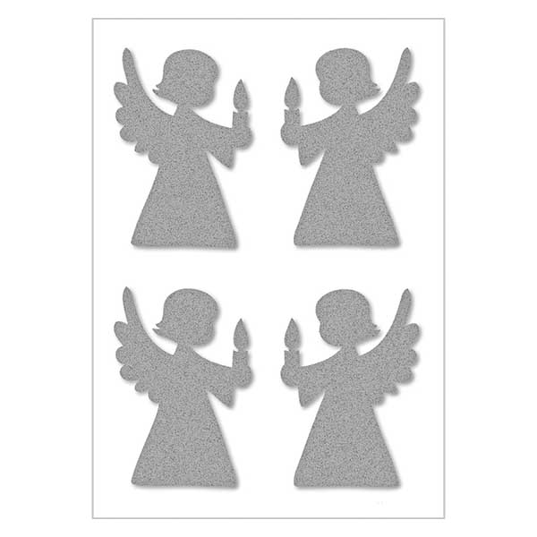 Filtklistermærker "Angel" (4 klistermærker med glitter) | 1 ark = 4 klistermærker. Filtklistermærker "Angel" (4 klistermærker med glitter) | 1 ark = 4 klistermærker.