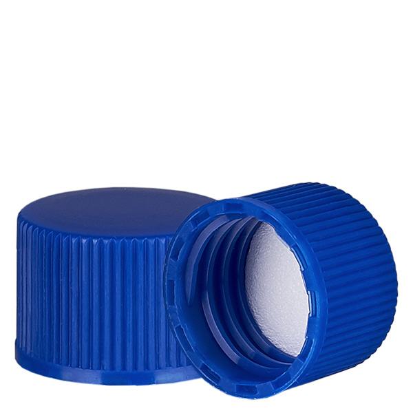 Skruehætte blå med PE-indsats