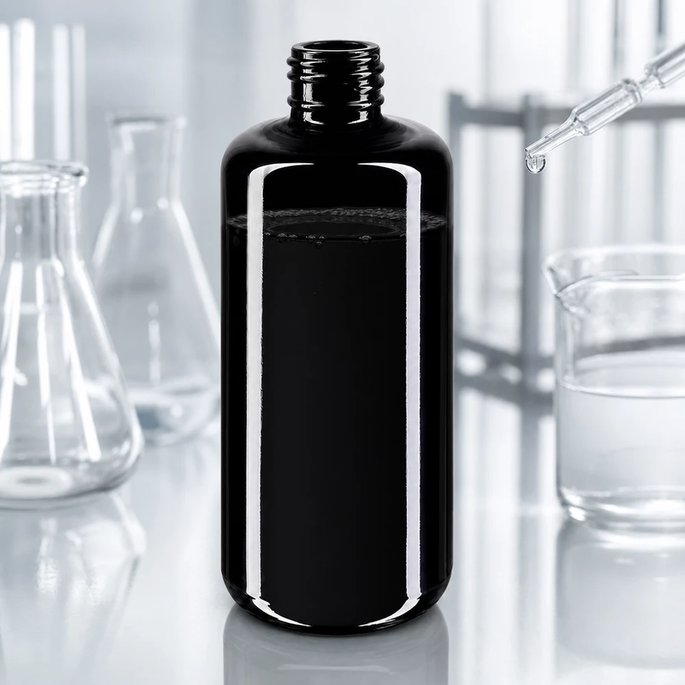 Violet glasflaske 200 ml 410/24 Draco 200 ml kosmetikflaske af høj kvalitet lavet af UV-beskyttende violet glas for optimal produktbevarelse