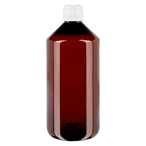 PET-flaske 1000 ml med hvid standard OV PET-flaske 1000 ml med hvid standard OV