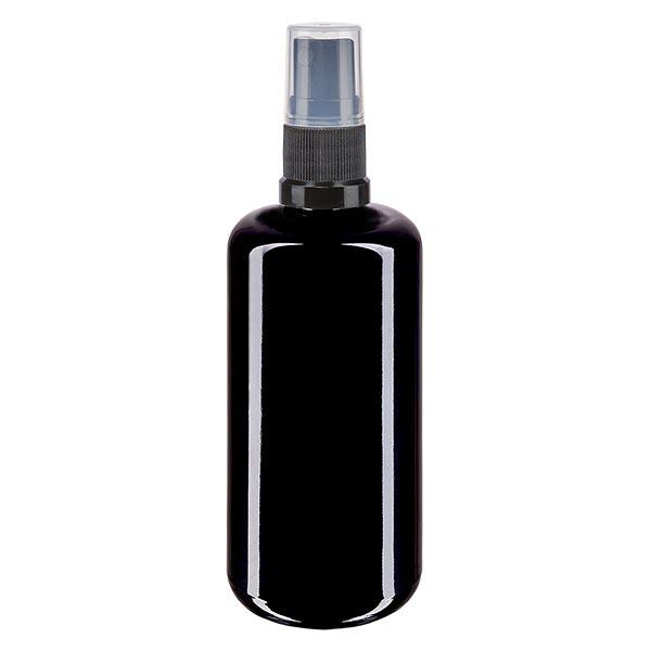 Apotekerflaske viol. 200ml spraytilbehør sort Apotekerflaske viol. 200ml spraytilbehør sort
