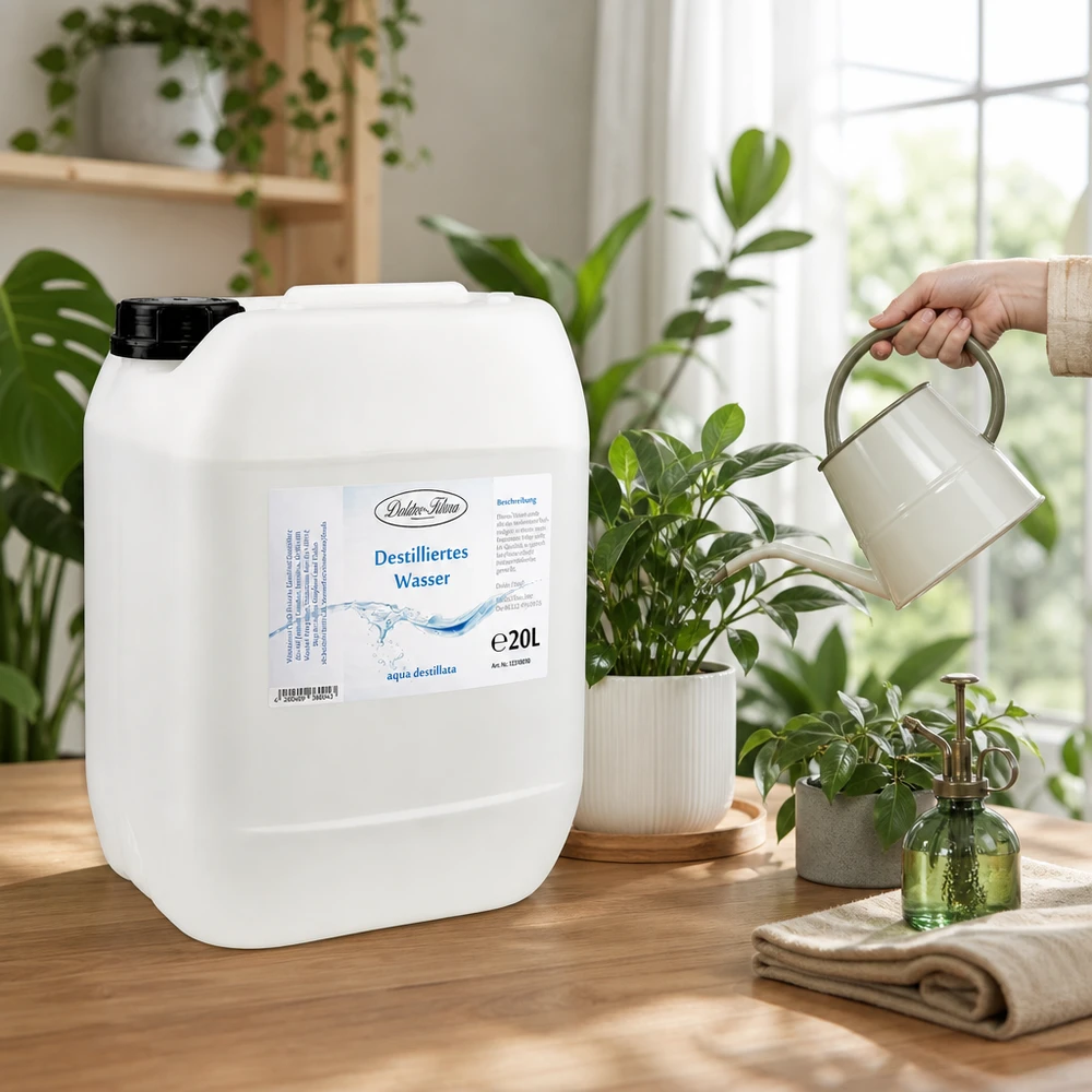 20 liter destilleret vand Doktor Klaus Doktor-Klaus destilleret vand i 20-liters beholder, ideel til plantepleje og havevanding