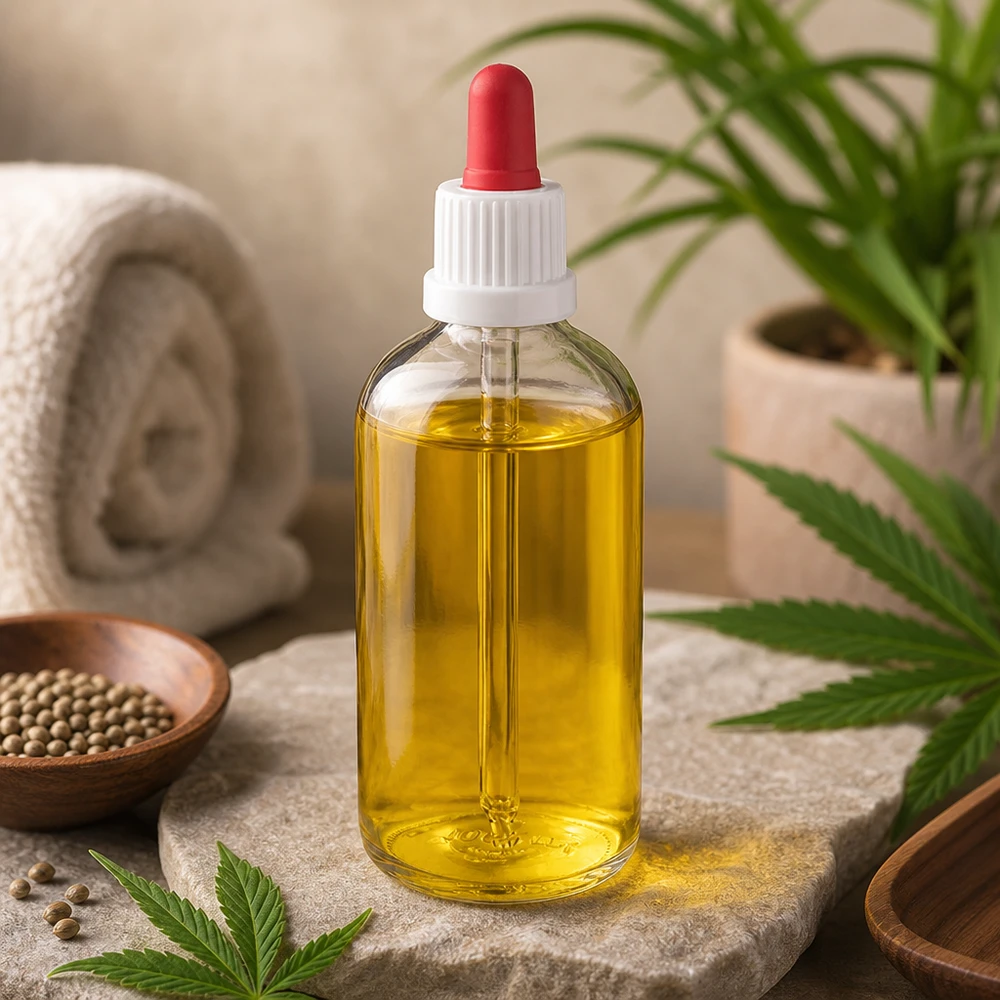 100 ml pipetteflaske hvid/rød OV ClearLine UT18/100 CBD-olie i pipetteflaske, 100 ml, klart glas med rød dråbetæller til naturkosmetik og aromaterapi