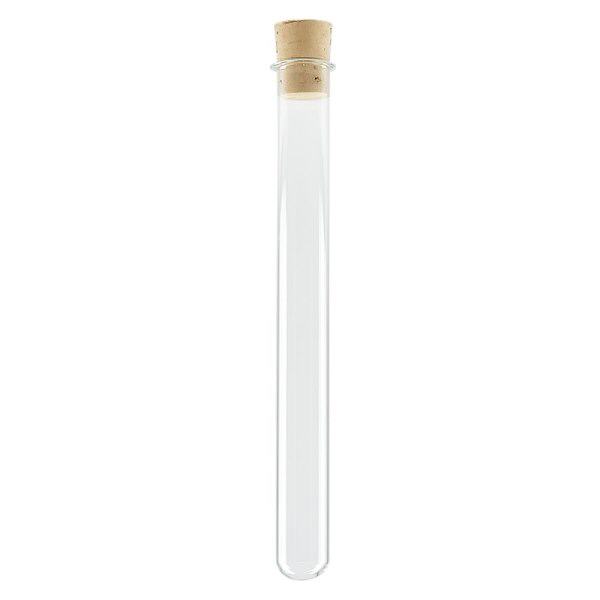Reagensglas 160x15 mm. Borosilikatglas, med kork Reagensglas 160x15 mm. Borosilikatglas, med kork