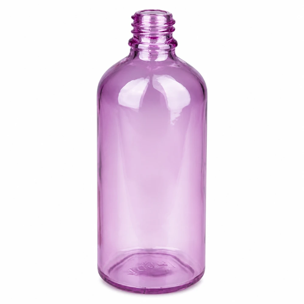 100 ml sprayflaske hvid/transparent Standard PurpleLine UT18/100 Tom 100 ml glasflaske i transparent lilla til DIY-kosmetik og æteriske olier