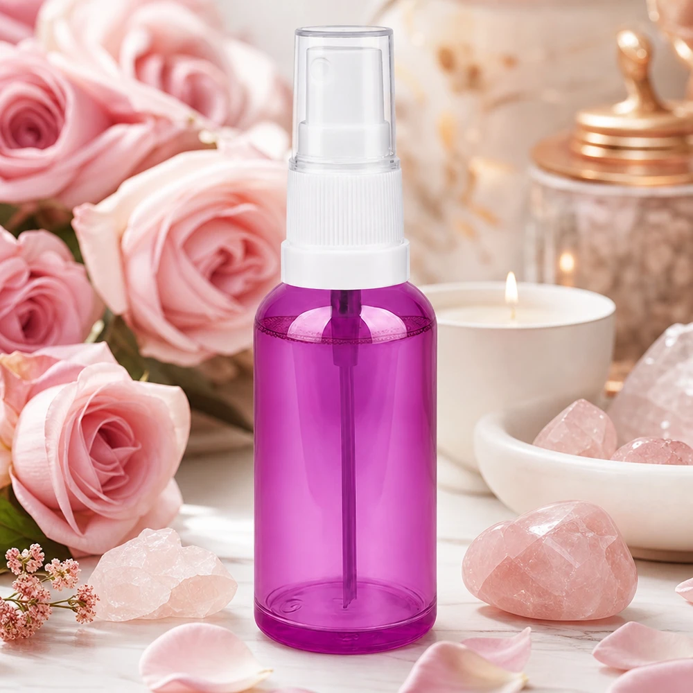 50 ml sprayflaske hvid/transparent Standard PurpleLine UT18/50 Elegant 50 ml sprayflaske i PurpleLine-design til hjemmelavede tonere og skyllemidler