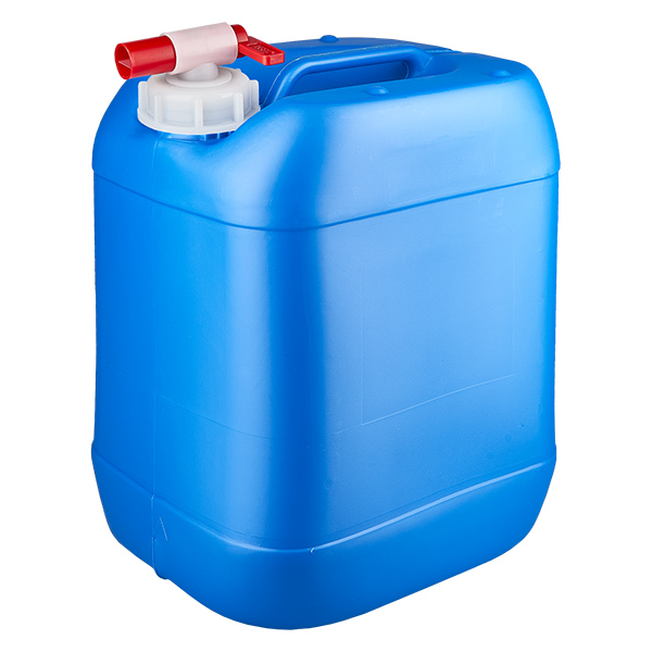 20 liters blå dunk med taphane 20 liters blå dunk med taphane