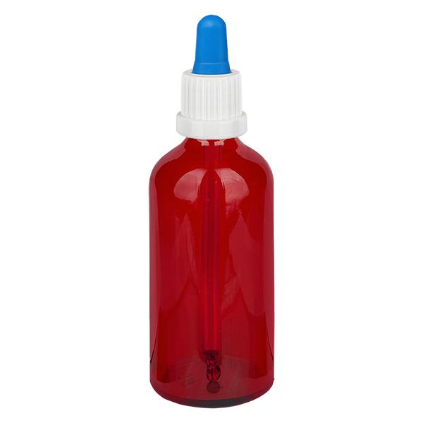 100 ml pipetteflaske hvid/blå OV RedLine UT18/100 100 ml pipetteflaske hvid/blå OV RedLine UT18/100