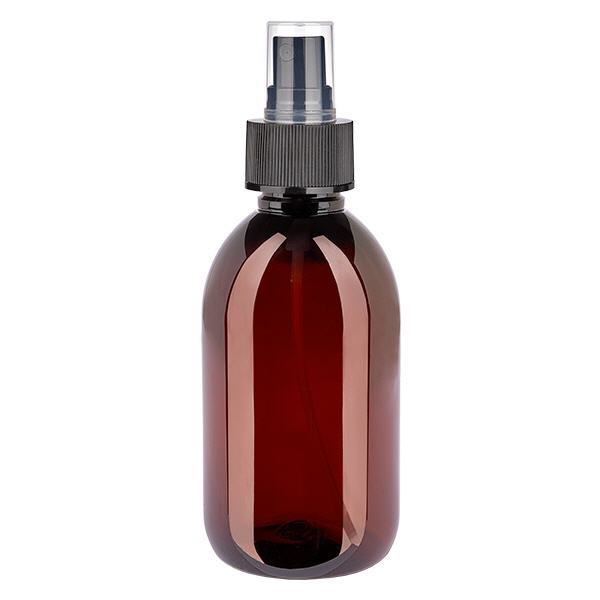 PET-flaske 250 ml med forstøver sort PET-flaske 250 ml med forstøver sort
