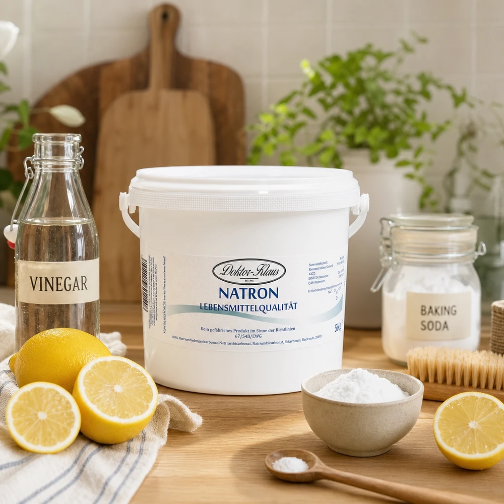 5 kg bagepulver Doktor Klaus Natron Doctor Klaus 5 kg med citroneddike og bagepulver til naturlig rengøring i hjemmet
