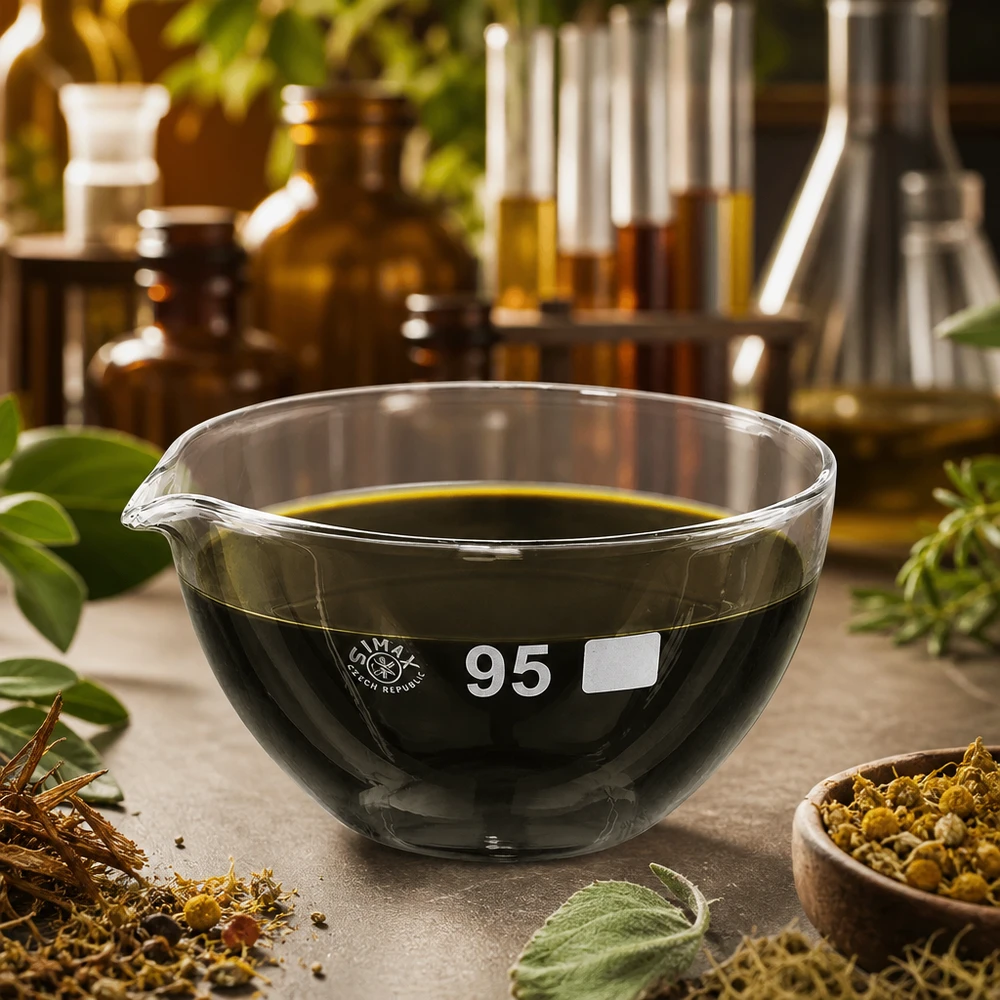 Fordampningsbakke 170 ml med borosilikat-tud Transparent 170 ml borosilikat laboratorieskål med tud til kemiske anvendelser