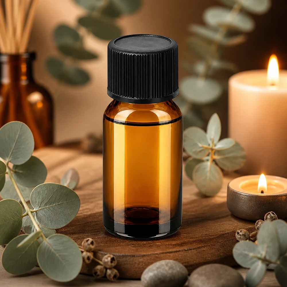 10 ml dråbeflaske 1 mm sort STD BrownLine UT18/10 10 ml dråbeflaske af ravfarvet glas med sort hætte til sikker opbevaring af lysfølsomme stoffer