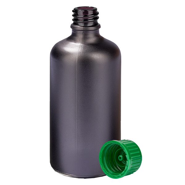 100 ml Flas. 11mm SV grøn STD BlackLine UT18/100 100 ml Flas. 11mm SV grøn STD BlackLine UT18/100