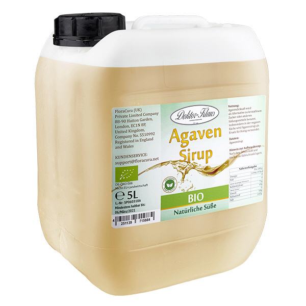 5000 ml økologisk agavesirup (sirup) Doktor-Klaus 5000 ml økologisk agavesirup (sirup) Doktor-Klaus