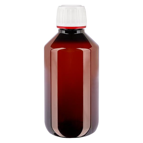 PET-flaske 200 ml med hvid flip-top-kapsel. PET-flaske 200 ml med hvid flip-top-kapsel.