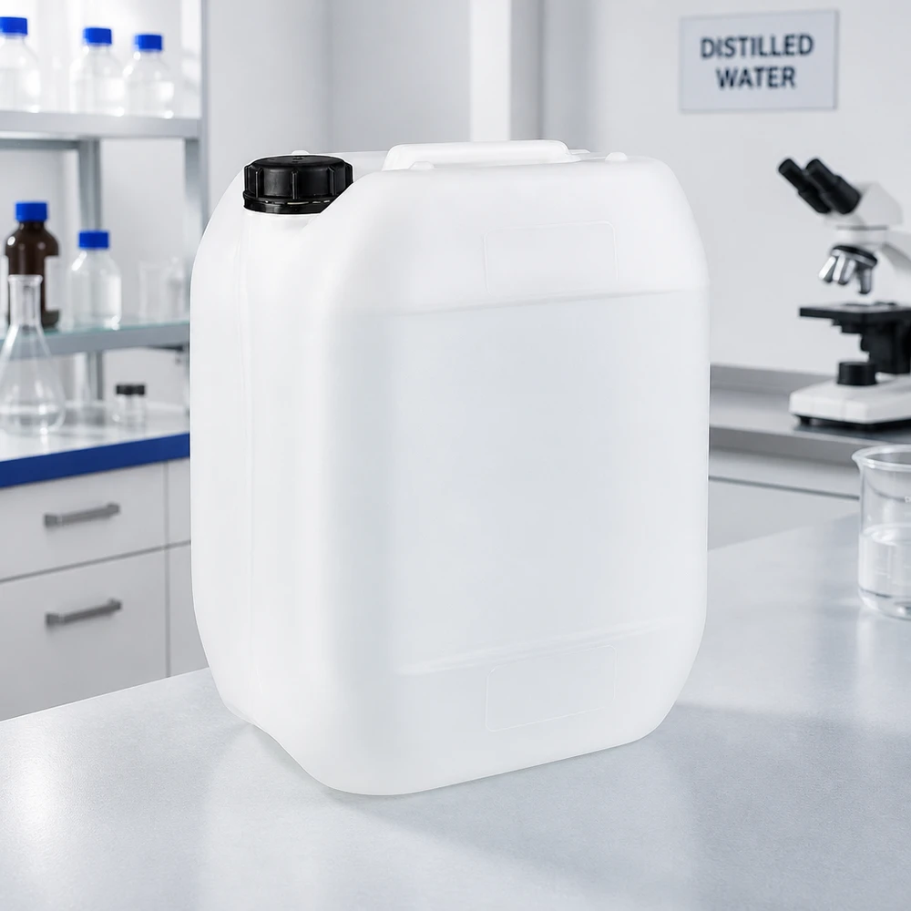 Beholder 10 liter med skruelåg OV 10-liters laboratoriebeholder af HDPE-plast til destilleret vand til videnskabelige formål