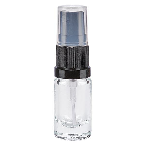 Apotekerflaske klar 5ml spraytilbehør sort Apotekerflaske klar 5ml spraytilbehør sort