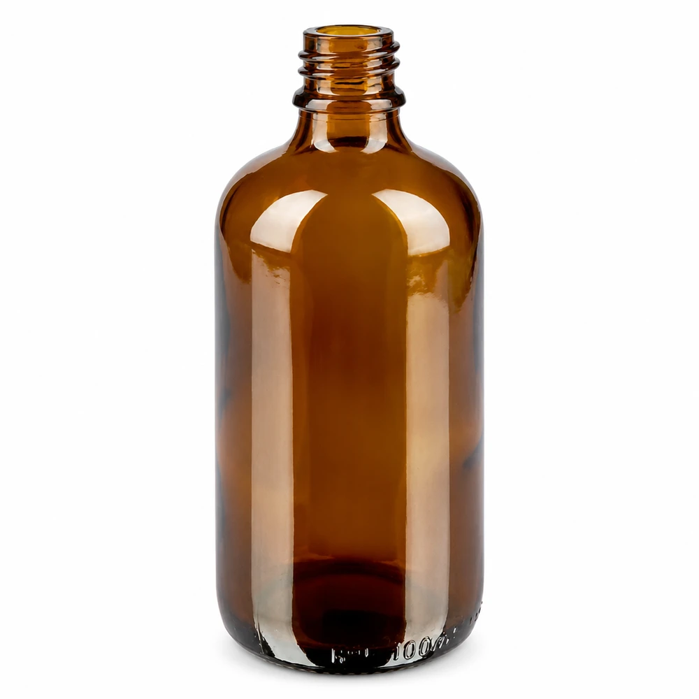 100 ml pipetteflaske hvid/blå OV BrownLine UT18/100 Brun pipetteflaske 100 ml lavet af UV-beskyttet glas med gevindhætte til laboratoriebrug