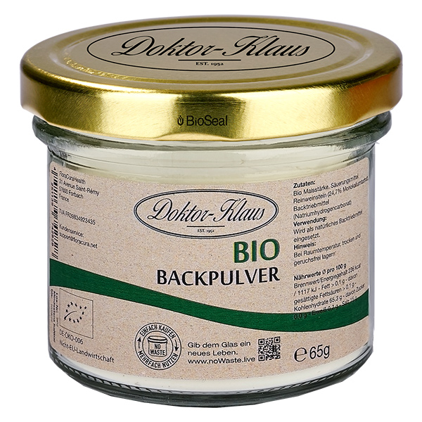 65 g økologisk bagepulver Doktor-Klaus noWaste 65 g økologisk bagepulver Doktor-Klaus noWaste