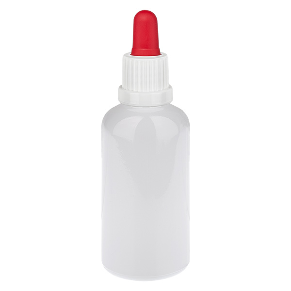 50 ml pipetteflaske hvid/rød originalitetslukning WhiteLine UT18/50 50 ml pipetteflaske hvid/rød originalitetslukning WhiteLine UT18/50