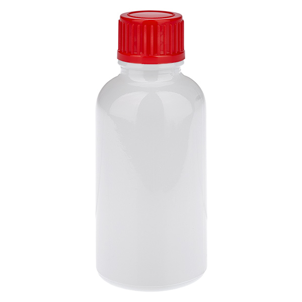 30 ml flaske 11 mm skruelåg rød Standard WhiteLine UT18/30 30 ml flaske 11 mm skruelåg rød Standard WhiteLine UT18/30