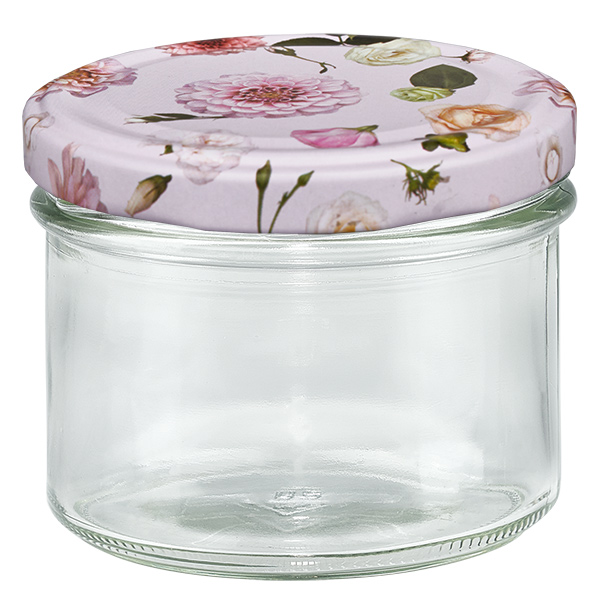 225 ml væltet glas + BasicSeal låg Blume rosa UNiTWIST