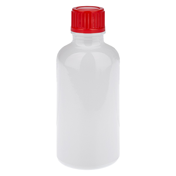 50 ml flaske 11 mm skruelåg rød Standard WhiteLine UT18/50 50 ml flaske 11 mm skruelåg rød Standard WhiteLine UT18/50