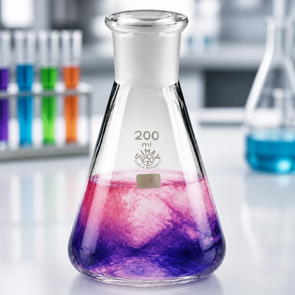 Erlenmeyer-kolbe 200 ml med standard slebet led (29/32) Erlenmeyer-kolbe 200 ml med standard slebet led (29/32)