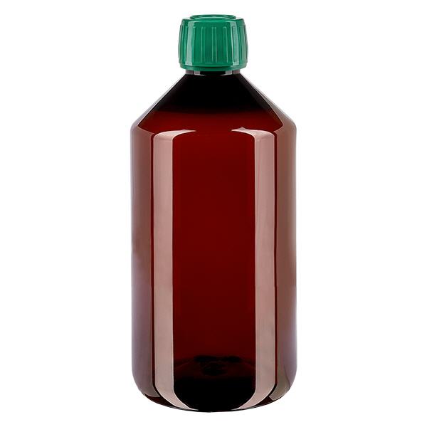 PET-flaske 750 ml med grøn hætte OV PET-flaske 750 ml med grøn hætte OV