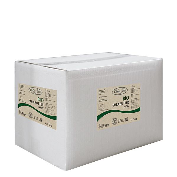 25 kg økologisk SHEA-smør native Doktor-Klaus bulkpakke.