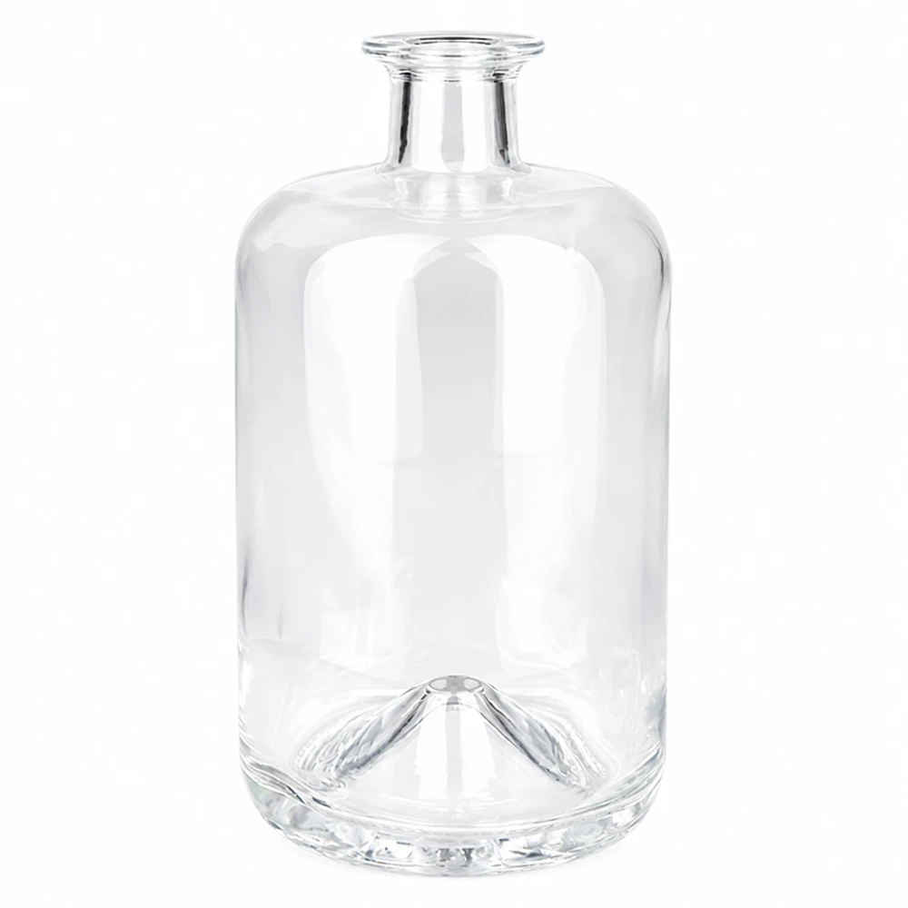 700 ml apoteksflaske »Sofia« uden lukning UNiTWIST® 700 ml glasflaske Sofia uden hætte UNiTWIST transparent tom Produktfoto på hvid baggrund