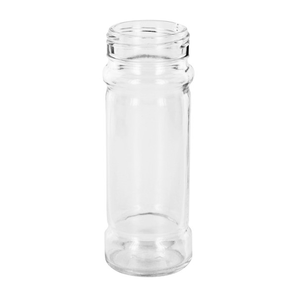 Salt/krydderiglas Mary 100 ml, gevind 41 mm klart glas - matchende låg med 41 mm gevind kan bestilles separat. Krydderikrukke »Mary« i klart glas, 100 ml, med 41 mm gevind til salt og krydderier