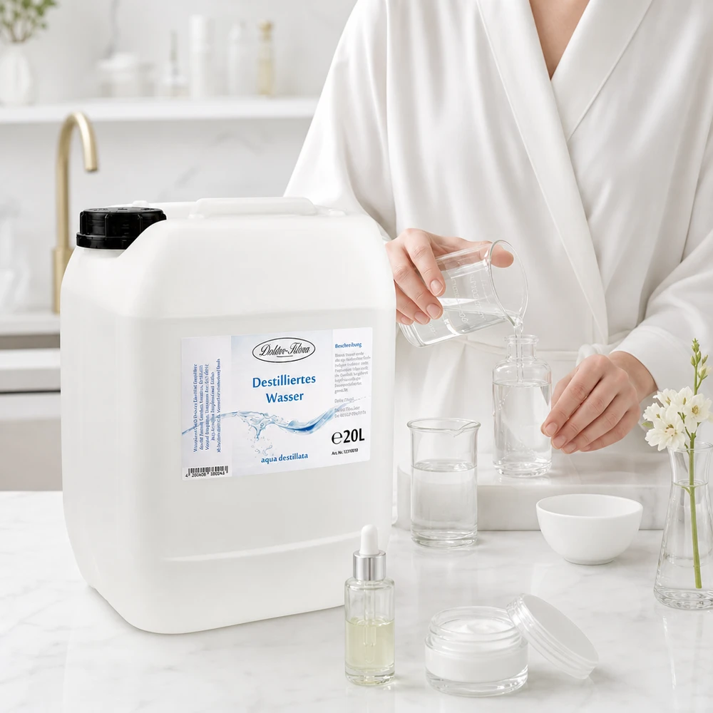 20 liter destilleret vand Doktor Klaus Doktor-Klaus destilleret vand 20L ideelt til kosmetikproduktion og DIY-plejeprodukter