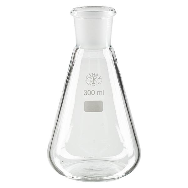 Erlenmeyer-kolbe 300 ml med standard slebet led (29/32)