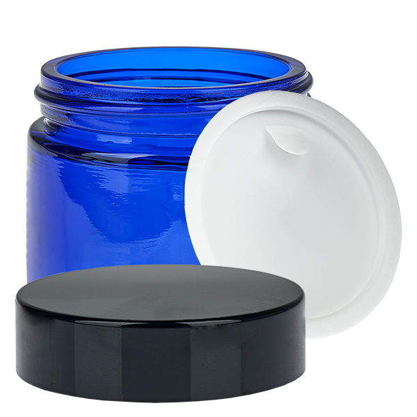 Glaskrukke 60 ml blå med indsatslåg UNiTWIST Glaskrukke 60 ml blå med indsatslåg UNiTWIST