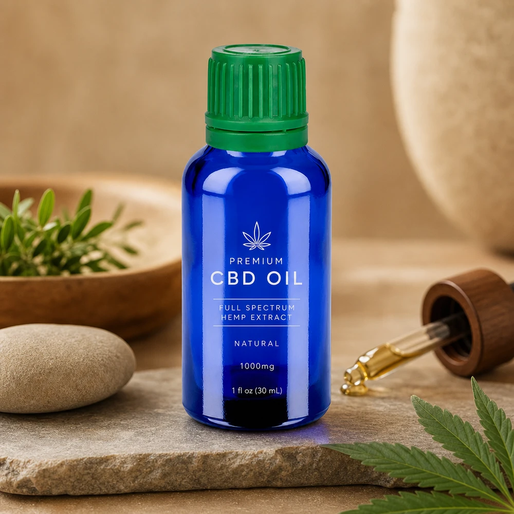 30 ml flaske 11 mm SV grøn OV BlueLine UT18/30 30 ml dråbeflaske med præcis dosering og grøn børnesikret hætte til CBD-olie