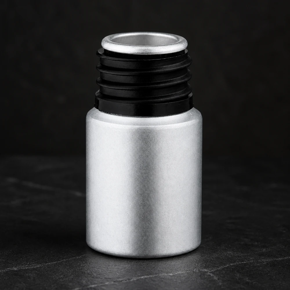 10 ml farvet aluminiumsflaske Bejdset aluminiumsflaske i høj kvalitet, 10 ml, med gevindhals til professionel brug